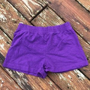 cute purple shorts size girls large